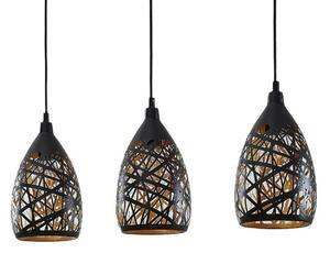 Lampa Wisząca Lindby, Marcello, ściemnialny, czarny, kuchnia, metal, nowoczesny