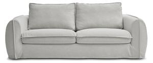 Jasnoszara sofa do spania/rozkładana 216 cm Archimede – Bobochic Paris