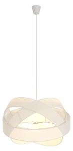 Lampa Wisząca Lindby, Simaria, ściemnialny, biały, salon, tkanina | tekstylia, nowoczesny