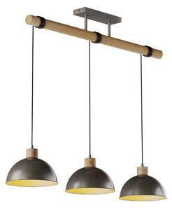 Lampa Wisząca Lindby, Holgar, ściemnialny, szary, salon, metal, industrialny