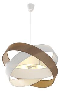 Lampa Wisząca Lindby, Simaria, ściemnialny, brąz rdzawy, salon, tkanina | tekstylia, nowoczesny