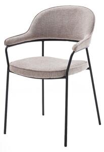 Beżowe krzesło z podłokietnikami Kindersley – Unique Furniture
