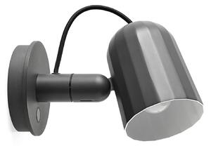 Lampa Ścienna HAY, Noc Wall Button, szary, salon, metal, design