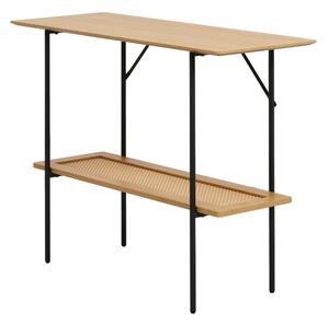 Konsola w dekorze dębu w naturalnym kolorze 37x100 cm Pensacola – Unique Furniture
