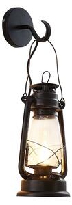 Lampa Ścienna Lindby, Raisa, ściemnialny, brąz rdzawy, przedpokój, metal, antyczny