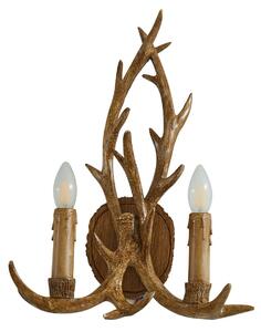 Lampa Ścienna Lindby, Fibi, ściemnialny, brąz rdzawy, salon, tworzywo sztuczne, dworkowy | rustykalny
