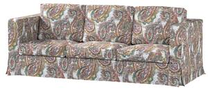 Pokrowiec na sofę Karlanda 3-osobową nierozkładaną, długi kolor wielokolorowy tkanina strukturalna, wzorzysta