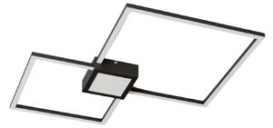 Lampa Sufitowa Lindby, Duetto, ściemnialny, czarny, salon, metal, nowoczesny