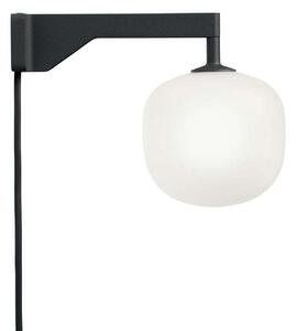 Lampa Ścienna Muuto, czarny, salon, szkło