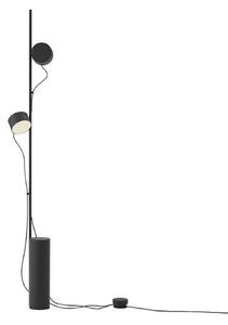 Lampa Podłogowa Muuto, ściemnialny, czarny, salon, metal