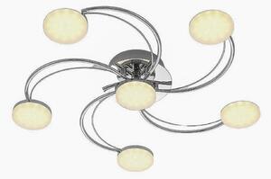 Lampa Sufitowa Lindby, Rouven, metaliczny, salon, metal, nowoczesny
