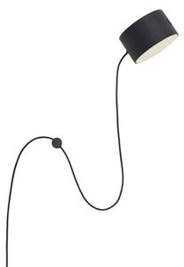 Lampa Ścienna Muuto, ściemnialny, czarny, salon, metal