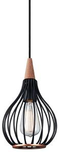 Lampa Wisząca Halo Design, czarny, salon, metal