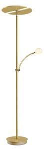Lampa Podłogowa Lucande, Anniki, ściemnialny, złoty | mosiężny, salon, metal, nowoczesny