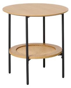 Okrągły stolik w dekorze dębu ø 50 cm Pensacola – Unique Furniture