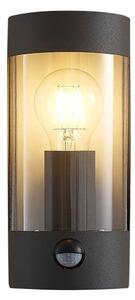 Zewnętrzna Lampa Lindby, Junias, ściemnialny, czarny, taras, metal, nowoczesny