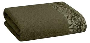 Ciemnozielony bawełniany ręcznik kąpielowy frotte 70x140 cm Valencia – My House