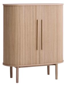 Szafka w dekorze dębu z drzwiami przesuwnymi w jasnym naturalnym kolorze 100x118x40 cm Meta – Unique Furniture