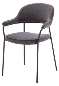 Ciemnoszare krzesło z podłokietnikami Kindersley – Unique Furniture