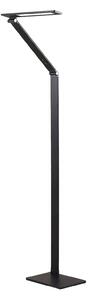 Lampa Podłogowa Lucande, Salome, ściemnialny, czarny, gabinet | pracownia, aluminium, nowoczesny
