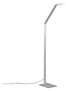 Lampa Podłogowa Lucande, Resi, ściemnialny, metaliczny, gabinet | pracownia, aluminium, nowoczesny