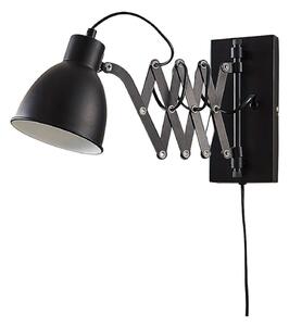 Lampa Ścienna Lindby, Merle, czarny, sypialnia, metal, nowoczesny