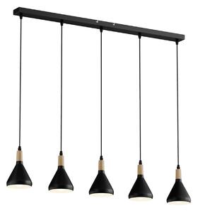 Lampa Wisząca Lindby, Arina, ściemnialny, czarny, salon, metal, nowoczesny