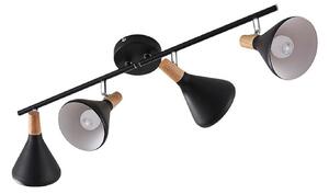Lampa Sufitowa Lindby, Arina, ściemnialny, czarny, sypialnia, metal, nowoczesny