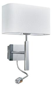 Lampa Ścienna Lucande, Jettka, metaliczny, salon, tkanina | tekstylia, nowoczesny