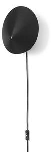 Lampa Ścienna ferm LIVING, Arum Sconce, czarny, salon, stal szlachetna, design