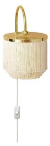Lampa Ścienna Warm Nordic, Fringe, beżowy, salon, metal, vintage