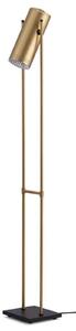 Lampa Podłogowa Warm Nordic, Trombone, złoty | mosiężny, salon, metal, design