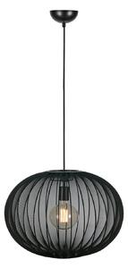 Lampa Wisząca Markslöjd, Florence, ściemnialny, czarny, salon, tkanina | tekstylia, skandynawski
