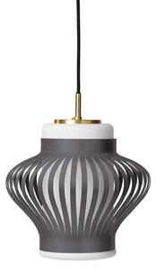 Lampa Wisząca Warm Nordic, Opal Lamella, ściemnialny, szary, jadalnia, metal, vintage