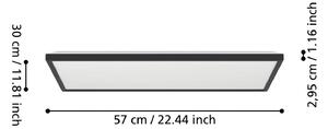 EGLO connect lampa sufitowa LED Rovito-Z, czarna, 57 x 30 cm