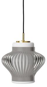 Lampa Wisząca Warm Nordic, Opal Lamella, ściemnialny, szary, jadalnia, metal, vintage
