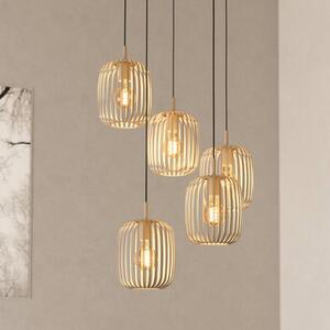 EGLO Lampa wisząca Romazzina, kolor piaskowy, stal, Ø 50 cm, 5-punktowa