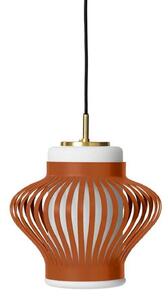 Lampa Wisząca Warm Nordic, Opal Lamella, ściemnialny, brąz rdzawy, jadalnia, metal, vintage