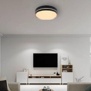 Globo Lampa sufitowa LED Manni, Ø 39 cm, czarny/brązowy, CCT