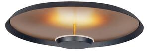 HighLight Lampa sufitowa LED Oro, Ø 36 cm, czarna/złota, metalowa, ściemniana
