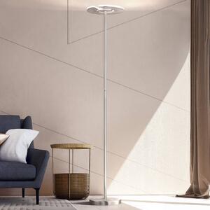 FISCHER & HONSEL Lampa stojąca LED Dent, możliwość ściemniania, aluminiowy / szary / cynkowy, salon / jadalnia, metal, nowoczesny