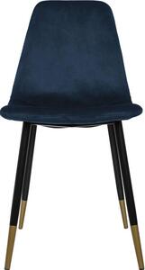 Krzesło Tyka Velvet niebieskie