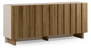 Kremowa/w naturalnym kolorze komoda z litego drewna sosnowego 180x78x43 cm Marlo – Marckeric