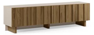 Kremowa/w naturalnym kolorze szafka pod TV z litego drewna sosnowego 180x50x43 cm Marlo – Marckeric