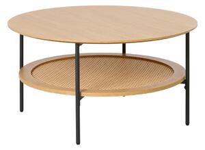 Okrągły stolik w dekorze dębu w naturalnym kolorze ø 80 cm Pensacola – Unique Furniture