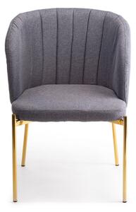 Krzesło tapicerowane Marselo Gold Gray