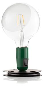 Lampa Stołowa FLOS, Lampadina, zielony, salon, metal, design