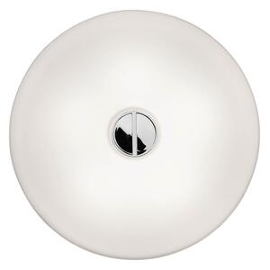 Lampa Sufitowa FLOS, BUTTON, ściemnialny, biały, salon, szkło, design