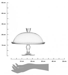 Patera szklana Lara z kloszem 32 cm