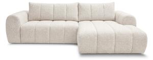 Beżowy narożnik (prawostronny/z szezlongiem) Nesty – Bobochic Paris